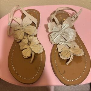 Kate Spade Beige Butterfly Sandals
